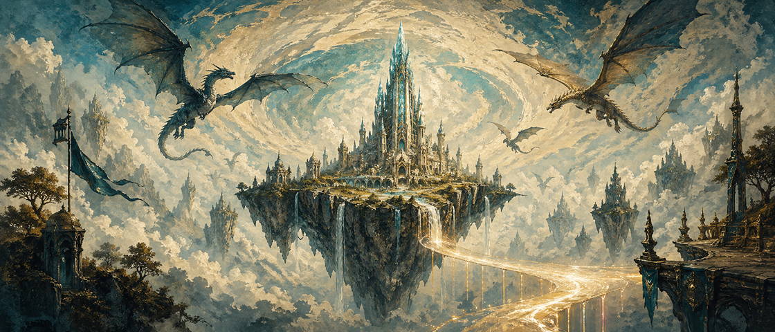 Illustrated cover art for the Fantasiegeschichten collection
